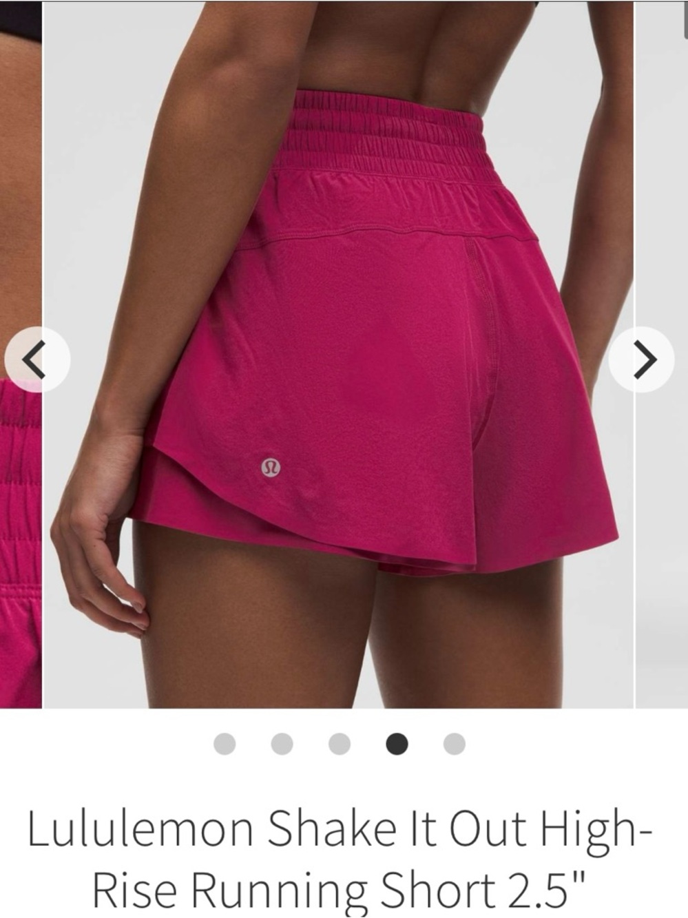 NWT Lululemon Shake it Out High-Rise Running 2.5 inch Shorts Berry Rumble